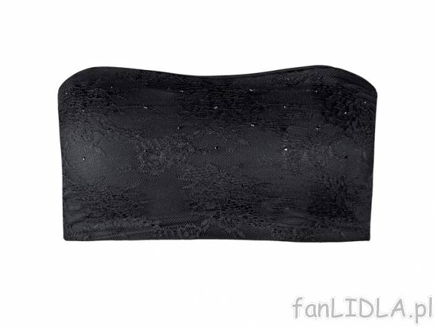 Biustonosz bandeau z koronką Esmara, cena 19,99 PLN za 1 szt. 
- idealny do sukienek ...