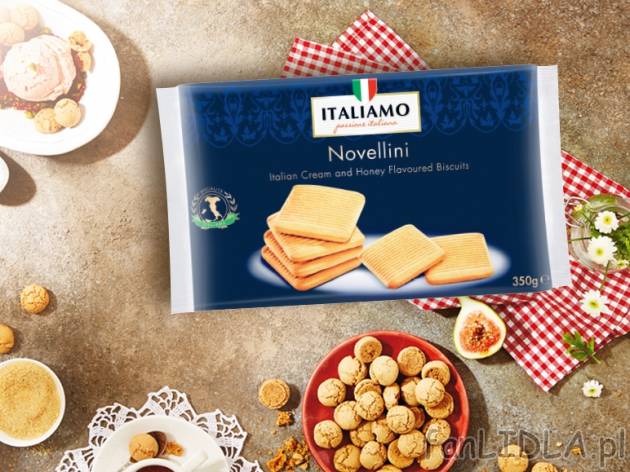 Kruche ciastka śmietankowe z miodem , cena 4,00 PLN za 350 g/1 opak., 1 kg=14,26 PLN.