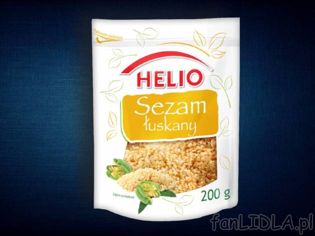 Helio Sezam , cena 3,00 PLN za 200 g/1 opak., 100 g=1,90 PLN.