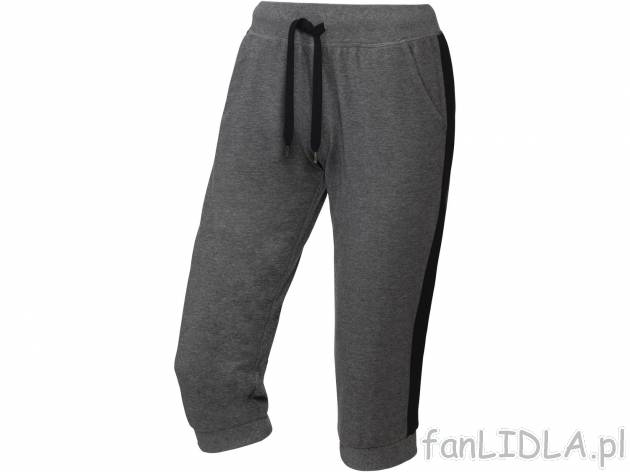 Spodnie 3/4 Crivit, cena 24,99 PLN 
- rozmiary: S-L
- kontrastowy sznurek do regulacji ...