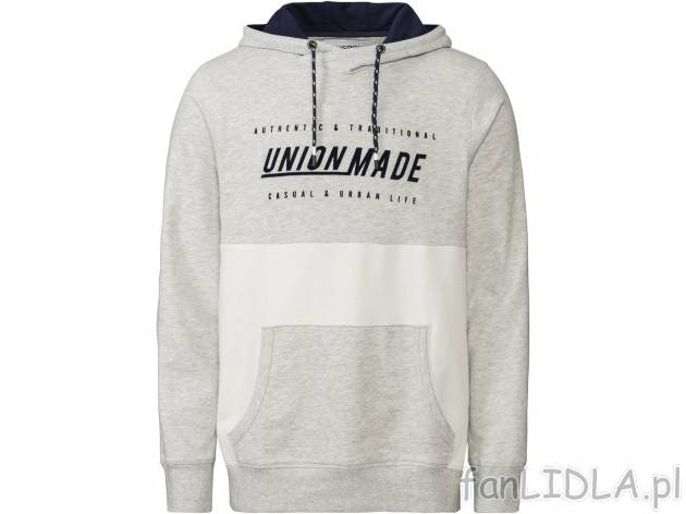 Bluza z kapturem Livergy, cena 44,99 PLN 
- rozmiary: M-XL
- Hohenstein bezpieczne ...