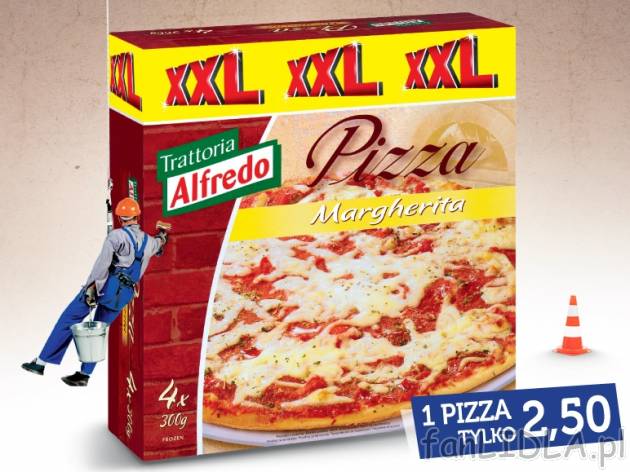 Pizza Margherita XXL , cena 9,99 PLN za 4x300 g, 1kg=8,33 PLN. 
- Wypiekana w piecu ...