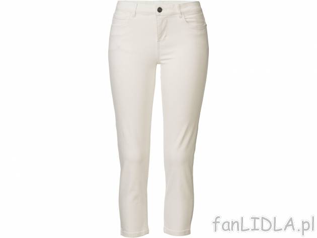 Jeansy damskie z biobawełny 3/4 Bio, cena 49,99 PLN 
- rozmiary: 36-44
- 98% ...