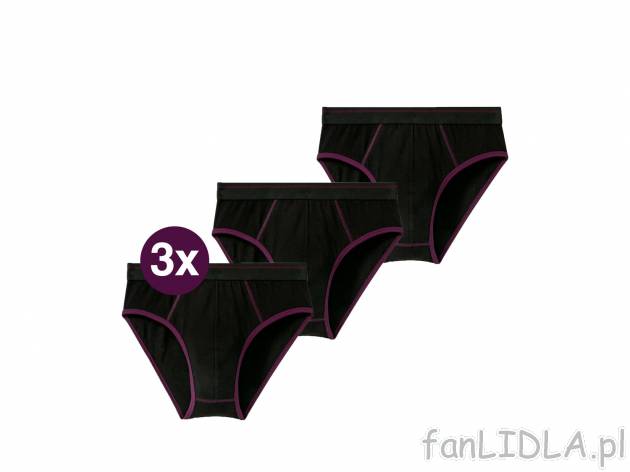 Slipy z biobawełny, 3 pary Livergy, cena 21,99 PLN 
- rozmiary: M-XL
- 95% biobawełny, ...