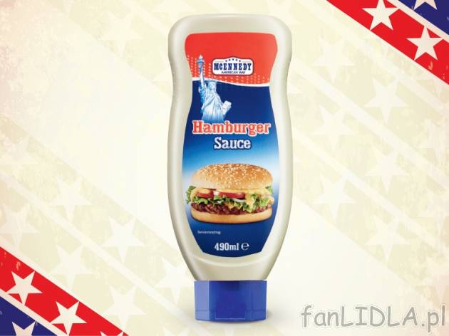 Sos w stylu amerykańskim , cena 3,00 PLN za 480/490/500 ml/1 opak., 1 l=9,35/9,16/8,98 ...