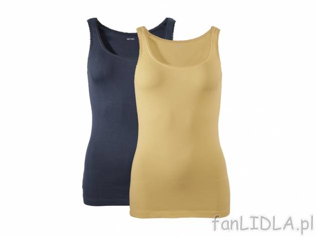 Topy 2 szt. Esmara, cena 24,99 PLN za 2 szt. 
- rozmiary: S - XL (nie wszystkie ...