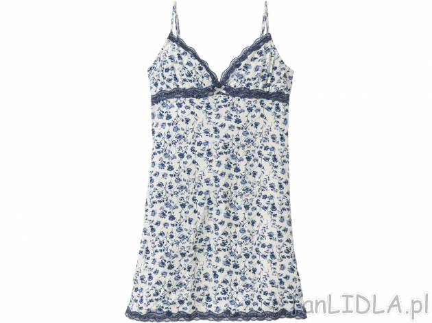 Koszula nocna z wiskozy Esmara Lingerie, cena 29,99 PLN 
- rozmiary: XS-L
- 95% ...