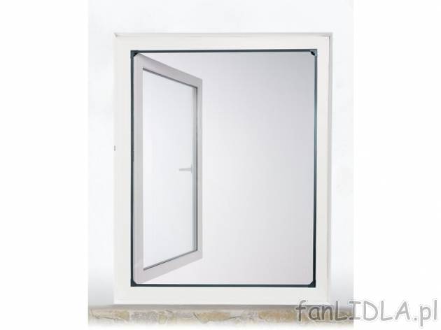Moskitiera na okno Powerfix, cena 69,90 PLN za 1 szt. 
- wymiary: 110 x 130 cm ...