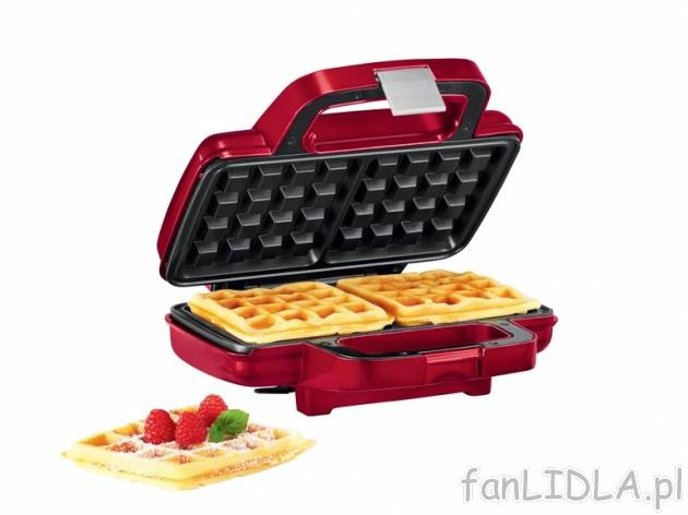 Gofrownica 1000 W , cena 59,90 PLN za 1 szt. 
- do wafli belgijskich 
- płyty ...