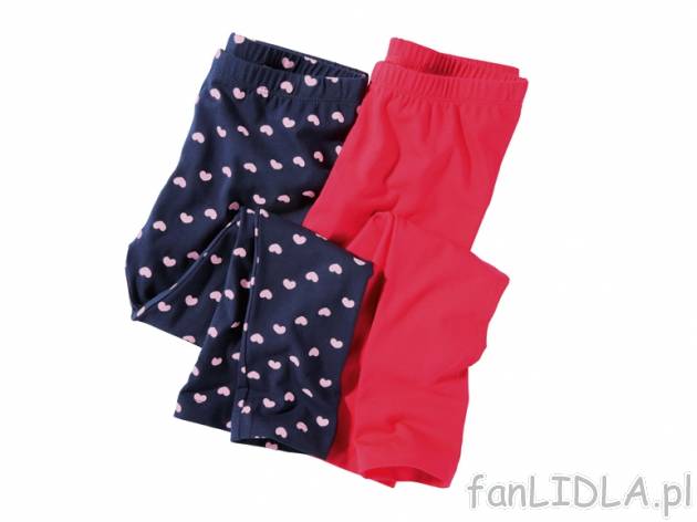 Legginsy, 2 pary Lupilu, cena 19,99 PLN za 1 opak. 
- z miekkiego, pojedynczego ...