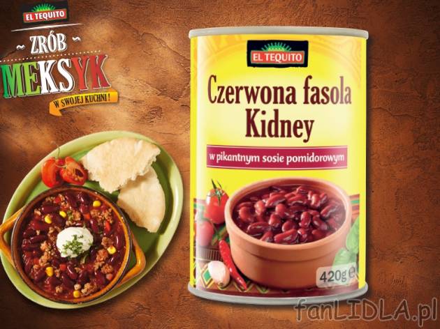 Fasola chili , cena 2,00 PLN za 420 g/1 opak, 1 kg=6,40 PLN.
