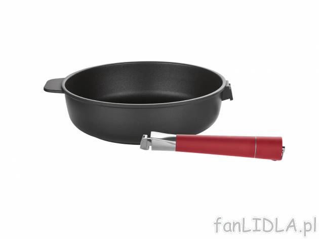 Patelnia z odpinaną rączką Ernesto, cena 69,90 PLN 
- z odlewu aluminiowego
- ...