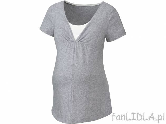 T-shirt ciążowy z biobawełny Esmara, cena 22,99 PLN 
- 95% biobawełny,&nbsp; ...