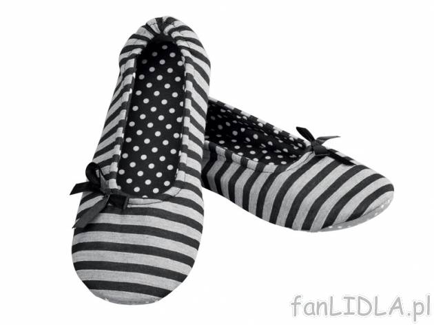 Domowe baleriny Esmara, cena 12,99 PLN za 1 para 
- rozmiary: 36 - 41 
- 3 wzory ...