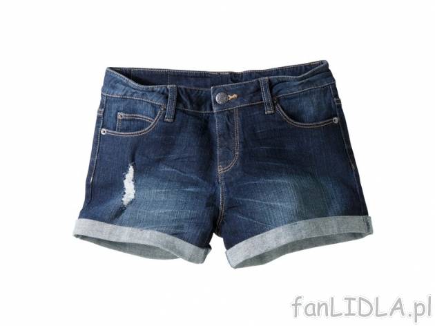 Szorty jeansowe Esmara, cena 32,99 PLN za 1 para 
- rozmiary: 36 - 44 
- 6 wzorów ...