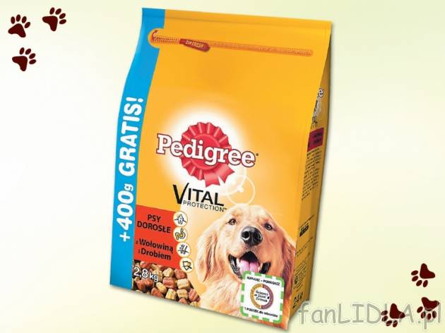 Karma dla psa Pedigree  , cena 14,99 PLN za 2,8 kg, 1kg=5,35 PLN.  
-  Różne rodzaje
