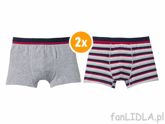 Bokserki męskie, 2 pary Livergy, cena 7,99 PLN 
- 95% bawełny, 5% elastanu
- rozmiary: ...