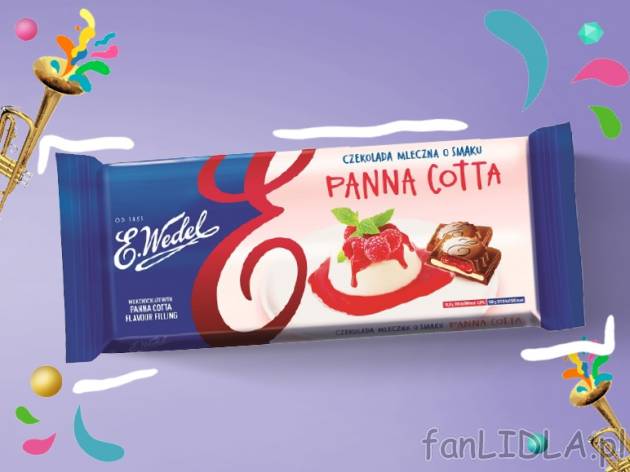 Wedel Czekolada , cena 6,00 PLN za 287/293 g/1 opak., 1 kg=24,36/23,86 PLN. 
Panna ...