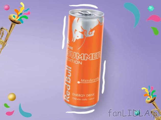 Red Bull , cena 3,00 PLN za 250 ml/1 opak., 100 ml=1,60 PLN. 
* cena wyłącznie ...