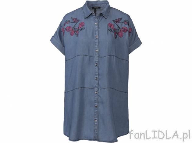 Tunika z lyocellu Esmara, cena 44,99 PLN 
- 100% lyocellu (Tencel™)
- ozdobny ...