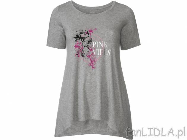 T-shirt z wiskozy Esmara, cena 29,99 PLN 
- 95% wiskozy (Lenzing™, Ecovero™), ...