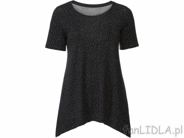 T-shirt z wiskozy Esmara, cena 29,99 PLN 
- 95% wiskozy (Lenzing™, Ecovero™), ...