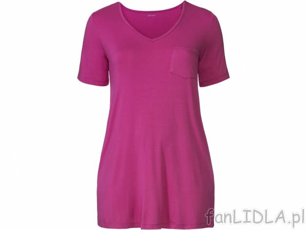 T-shirt z wiskozy Esmara, cena 29,99 PLN 
- 95% wiskozy (Lenzing&trade;, Ecovero&trade;), ...
