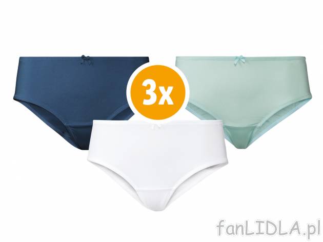 Majtki, 3 pary* Esmara, cena 6,99 PLN 
- rozmiary: S-L
- Hohenstein bezpieczne dla ...