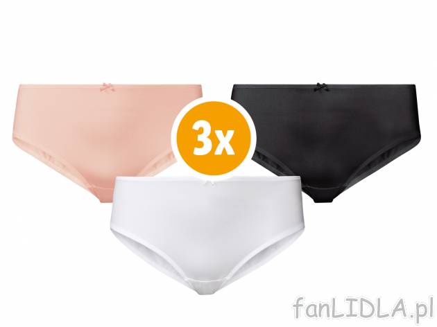 Majtki XXL, 3 pary* Esmara Lingerie, cena 7,99 PLN 
- rozmiary: XL-3XL
- Hohenstein ...