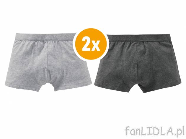 Bokserki męskie, 2 pary Livergy, cena 7,99 PLN 
- 95% bawełny, 5% elastanu
- rozmiary: ...