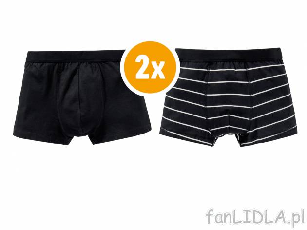 Bokserki męskie, 2 pary Livergy, cena 7,99 PLN 
- 95% bawełny, 5% elastanu
- rozmiary: ...