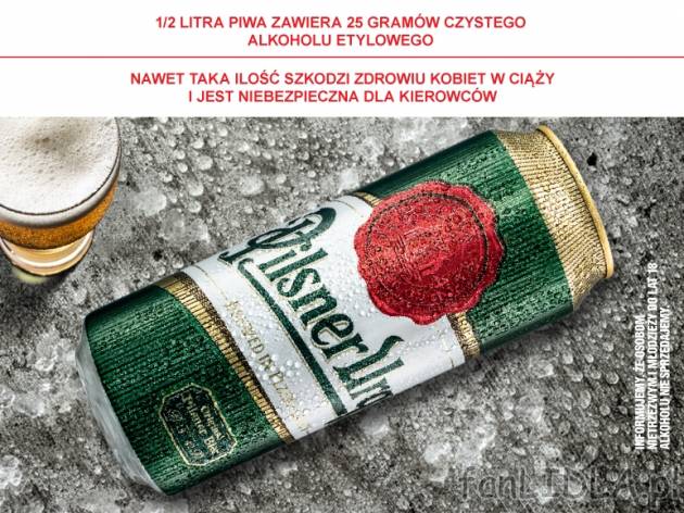 Pilsner Urquell , cena 3,00 PLN za 500 ml/1 pusz., 1 l=6,58 PLN.