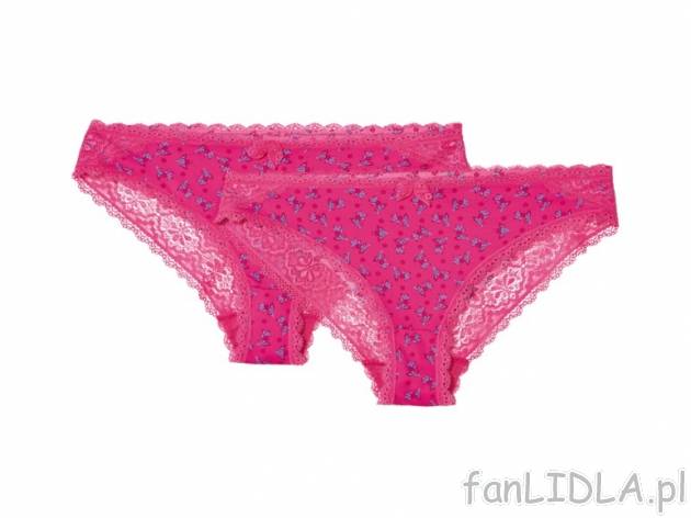 Majtki damskie 2 pary Esmara, cena 19,99 PLN za 2 pary 
- rozmiary: S - L 
- 4 ...