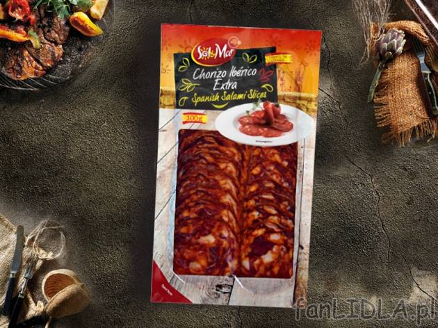 Salami Iberico-Chorizo , cena 4,00 PLN za 100 g/1 opak.