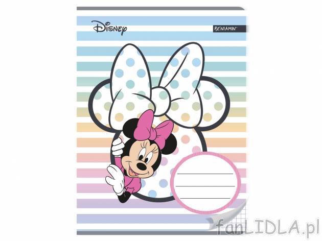 Zeszyt A5 Disney, 32 kartki , cena 0,99 PLN  
-  w kratkę
