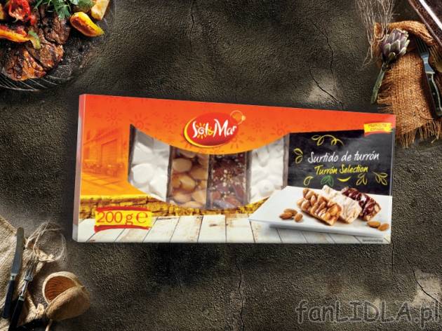 Turron , cena 12,00 PLN za 200 g/1 opak., 100 g=6,50 PLN.