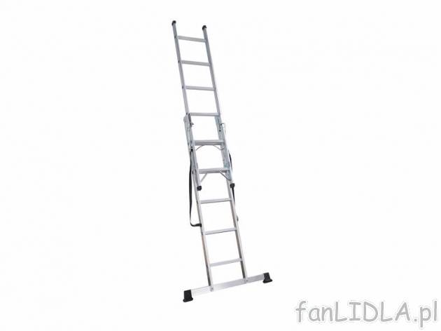 Drabina wielofunkcyjna Powerfix, cena 199,00 PLN za 1 szt. 
- 3 w 1 - możliwość ...