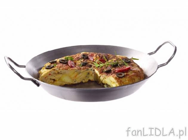 Żelazna patelnia z rączkami Ernesto, cena 39,99 PLN za 1 szt. 
- średnica 28 ...