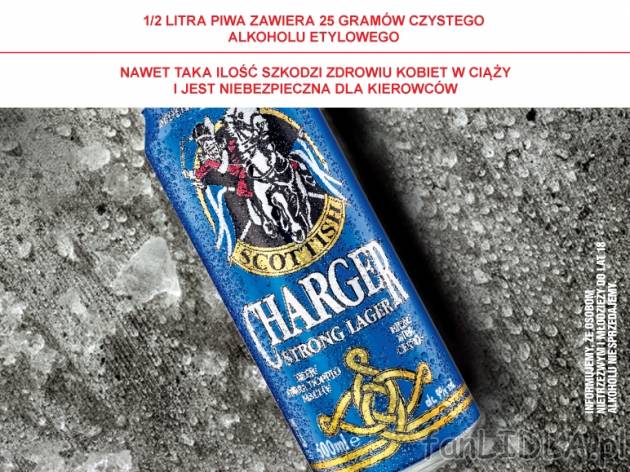 Scottish charger Strong , cena 2,00 PLN za 500 ml/1 pusz., 1 l=5,98 PLN.