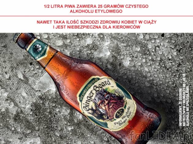 Ginger Beard , cena 6,00 PLN za 500 ml/1 but., 1 l=13,98 PLN.
