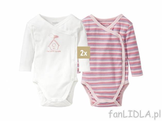 Body z biobawełny, 2 szt.* Lupilu, cena 7,49 PLN 
Ubranka z kolekcji dla dzieci ...