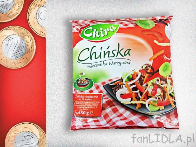 Chira Chińska mieszanka warzywna , cena 2,00 PLN za 450 g/1 opak., 1 kg=4,45 PLN.
