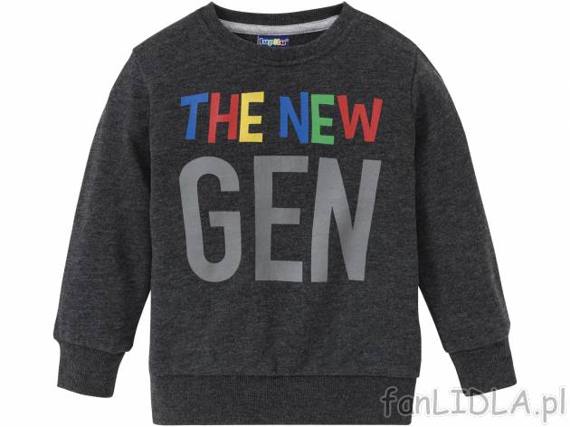 Bluza Lupilu, cena 19,99 PLN 
- wysoka zawartość bawełny
- rozmiary: 98-116
- ...