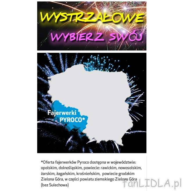 Fajerwerki Pyroco dostępne są we wskazanym na mapce rejonie kraju