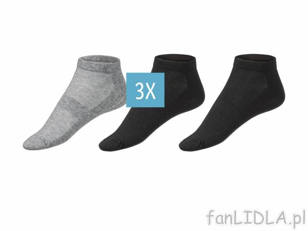 Skarpety męskie, 3 pary Crivit, cena 9,99 PLN 
- rozmiary: 39-46
- Lycra
- Oeko-Tex ...