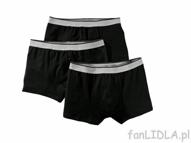 Bokserki 3 pary lub slipy 5 par Livergy, cena 29,99 PLN za 1 opak. 
- czarne lub ...