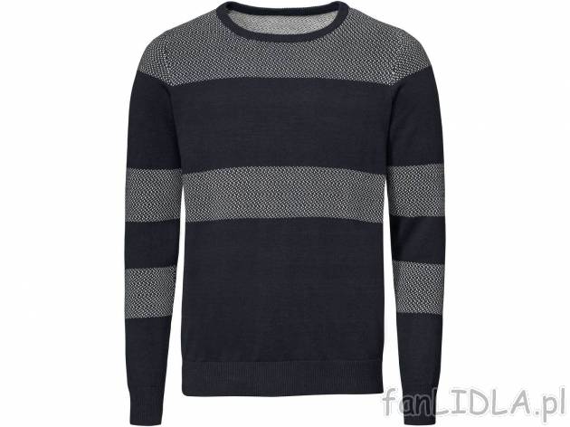 Sweter z biobawełny Livergy, cena 34,99 PLN 
- przyjemny dla skóry dzięki biobawełnie
- ...