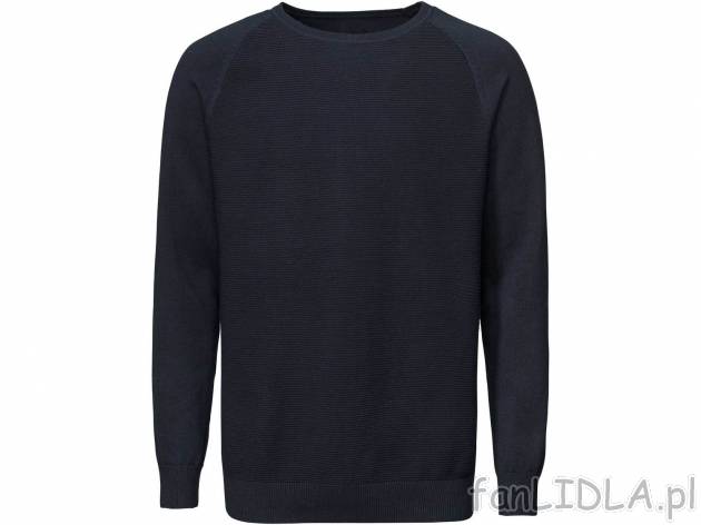Sweter z biobawełny Livergy, cena 34,99 PLN 
- przyjemny dla skóry dzięki biobawełnie
- ...