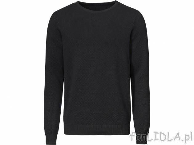 Sweter z biobawełny Livergy, cena 34,99 PLN 
- przyjemny dla skóry dzięki biobawełnie
- ...