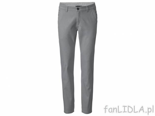 Spodnie chino Livergy, cena 44,99 PLN 
- 98% bawełny, 2% elastanu (LYCRA®)
- ...